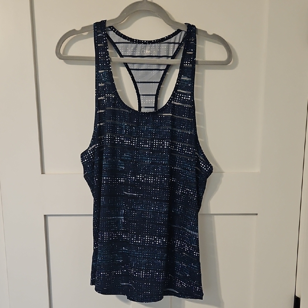 ZYIA Blue Racerback Sleeveless Tank Top